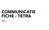 Communicatiefiche - TETRA