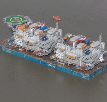 Gemini’s two HV offshore substations sail out