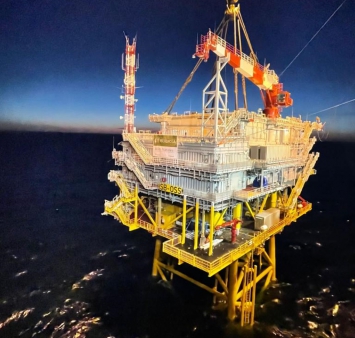 The electrical substation for the Saint-Brieuc offshore wind farm has been successfully installed
