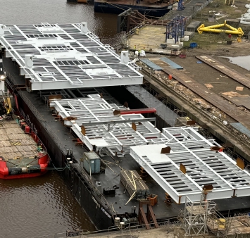 Final deck sections of Inch Cape arrived at our yard in the UK