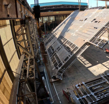 Main deck 50Hertz offshore substation topside successfully rotated